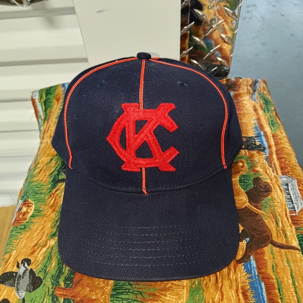 Vtg Negro League Baseball Museum Kansas City Monarchs Strap-on Hat Cap